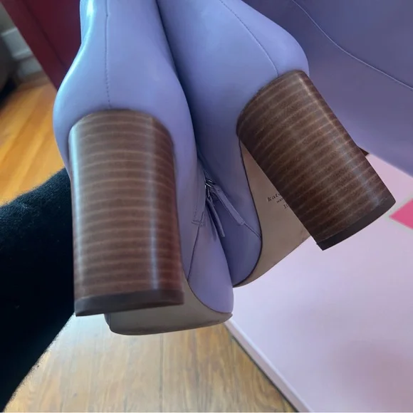 Kate Spade Rochelle frozen lilac purple tall leather boots 10 EUC - Picture 10 of 11